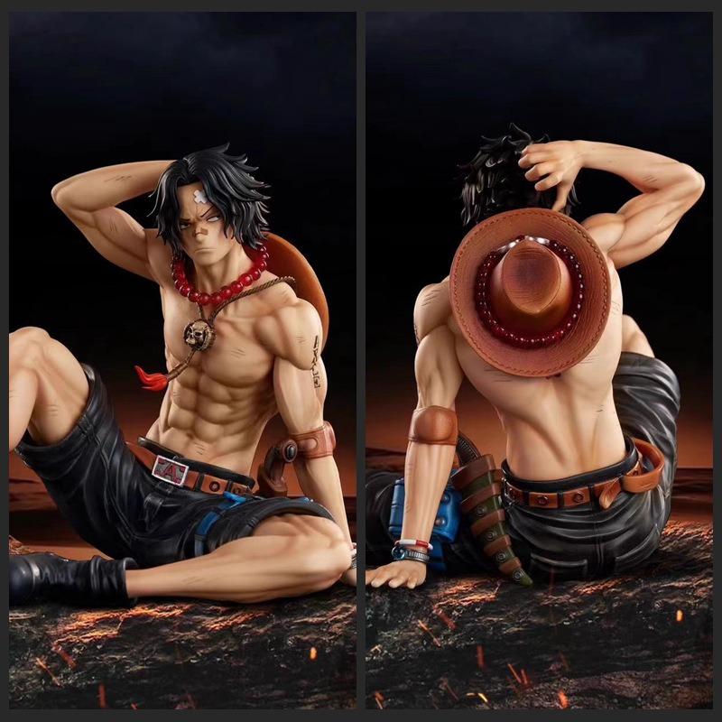 12cm Anime One Piece Character Portgas D. Ace Action Figure PVC Statue Model Collection Toy Desktop Decoration Gift Ornaments