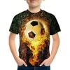 Футболка для детей Футболка с принтом 3D Футболка для мальчиков Повседневные футболки с коротким рукавом Футболки для уличного футбола для девочек и мальчиков Спортивные футболки Chico Camiseta