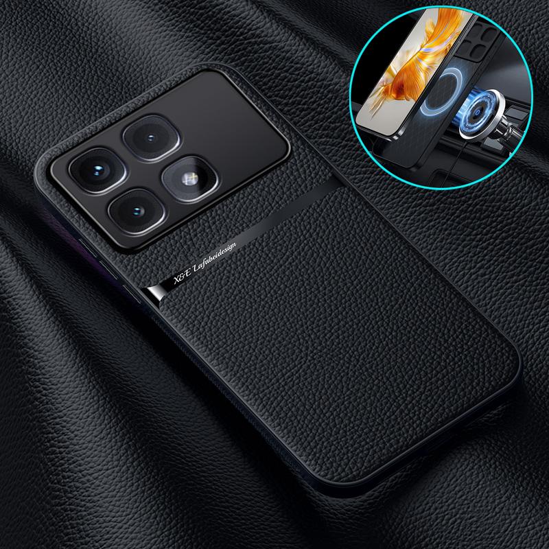 For Xiaomi Redmi K70 Ultra 5G Case Luxury Magnetic Car Holder Leather Phone Case For Redmi K70 Ultra 6.67" 2024 Soft Back Cover