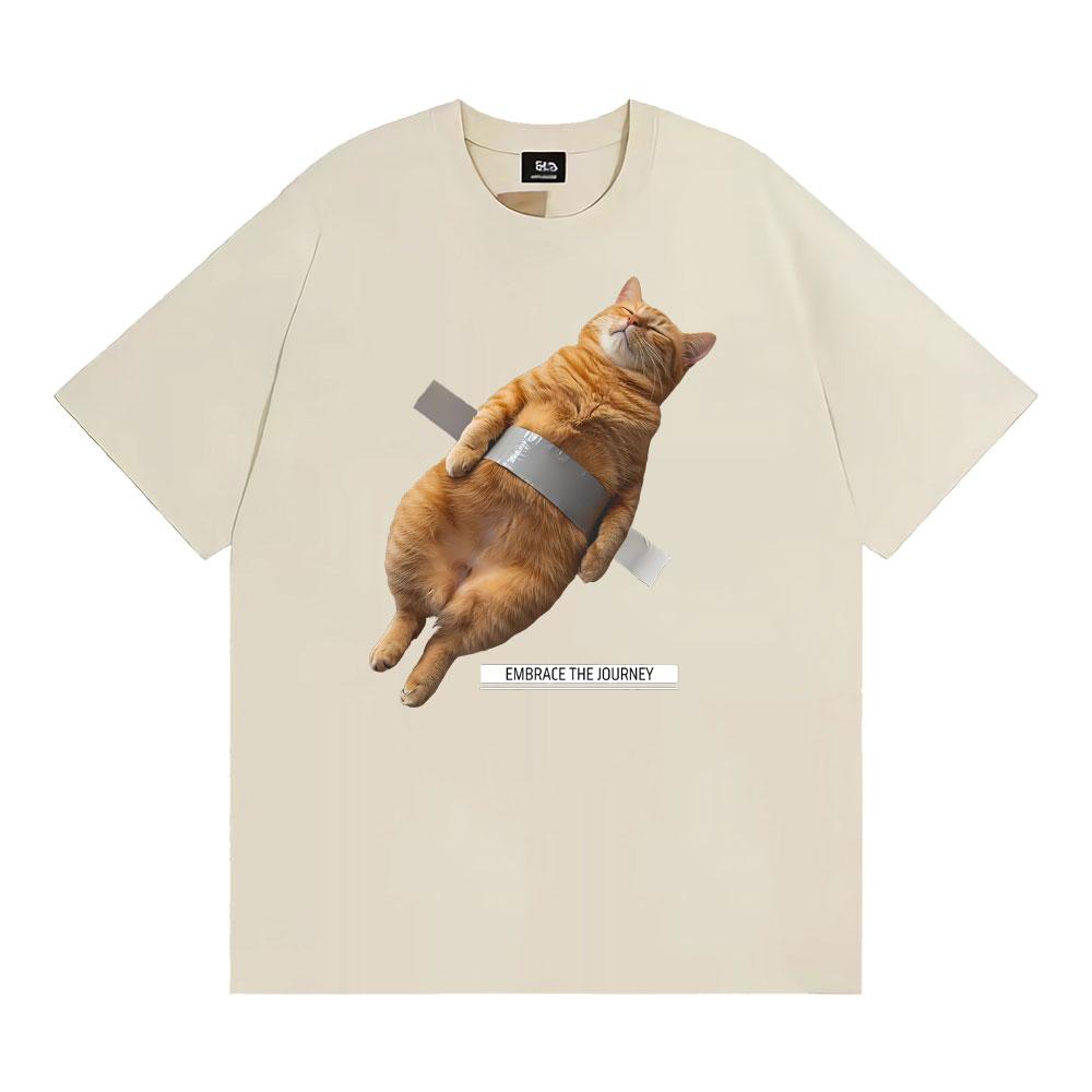 Duct Tape Orange Cat Unisex Lover Cat Gift Vintage 90s TShirt Unisex WOMEN Fashion Classic T Shirt Short Sleeve Comfort T Shirts