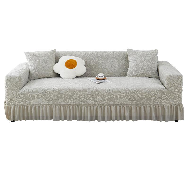 Жаккардовый бархатный чехол для дивана Все включено Универсальный набор Новый Всесезонный Универсальный Противоскользящий Чехол на подушку сиденья Ткань Французский стиль