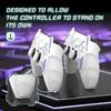 PlayVital Силиконовый чехол для контроллера PS5 Меха-носорог Ударопрочный Защитный Легкий Включает накладки на стики и Совместим с зарядкой Белый и светло-фиолетовый