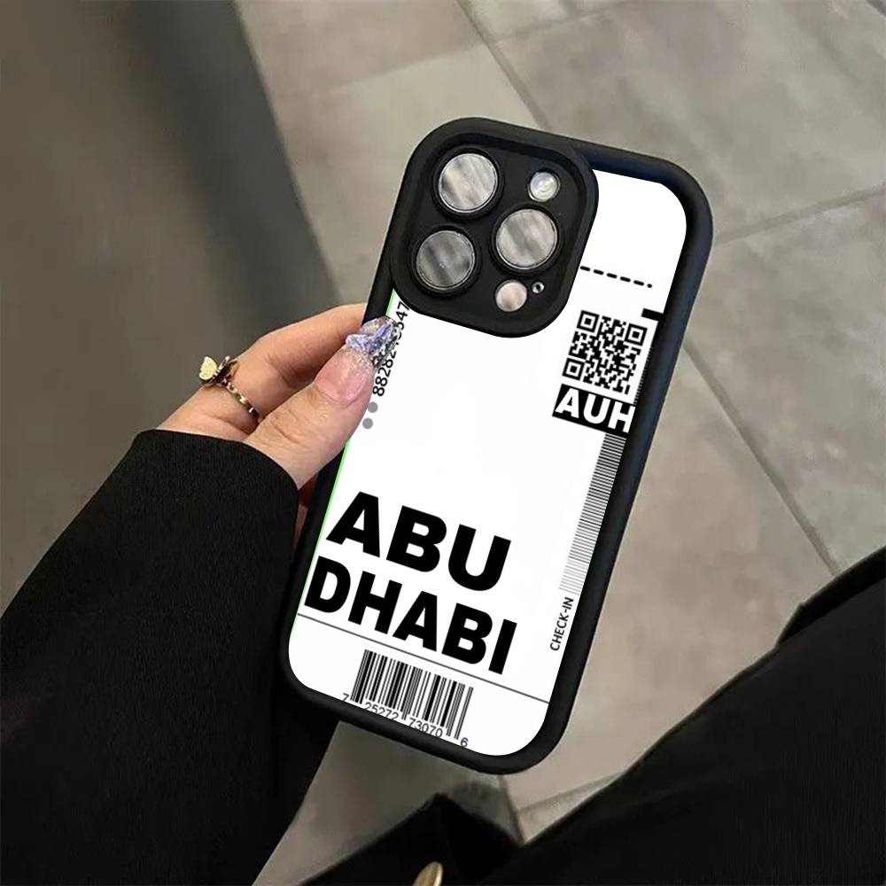 Funny World City Tourist Ticket Soft Silicone Case For iphone 17 Air 16 15 14 13 12 11 Pro Max Plus Shockproof TPU Phone Cover