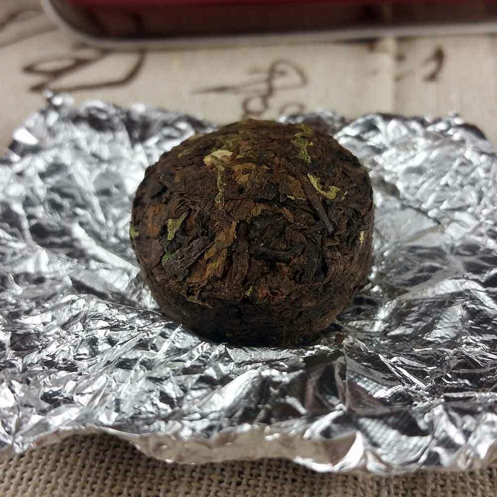 Мини-чай пуэр пуэр с клейким рисом 2021/2022, подарочная упаковка 75 г