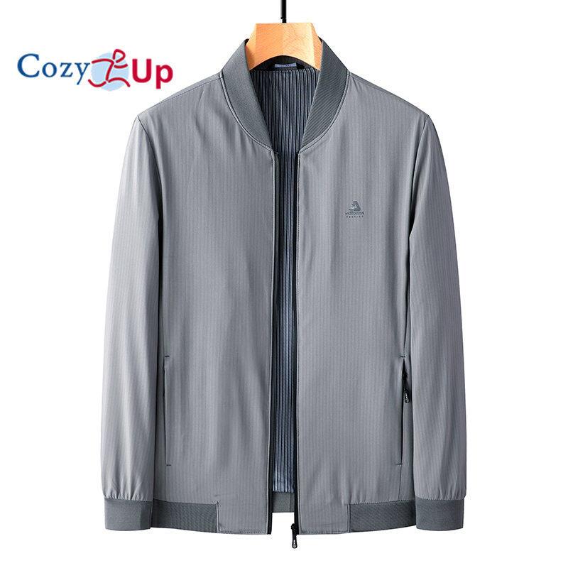 Cozy Up Повседневное пальто Мужские карманы на молнии Куртки Slim Fit Куртка-бомбер Мужская Jaqueta Masculina