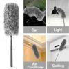 1Pc/2Pcs Extendable Feather Dusters Telescopic Long Handle Microfiber Cleaning Brush Washable Dusters for Car Home Office Furniture Cleaning Tools