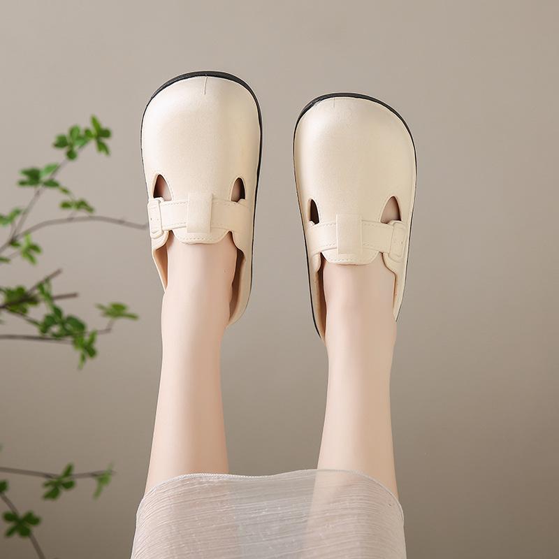 Half Slippers for Women, Closed Toe Slippers, Summer Women's Outdoor Sandals, Lazy Shoes, Thick-soled Non-slip Sandals