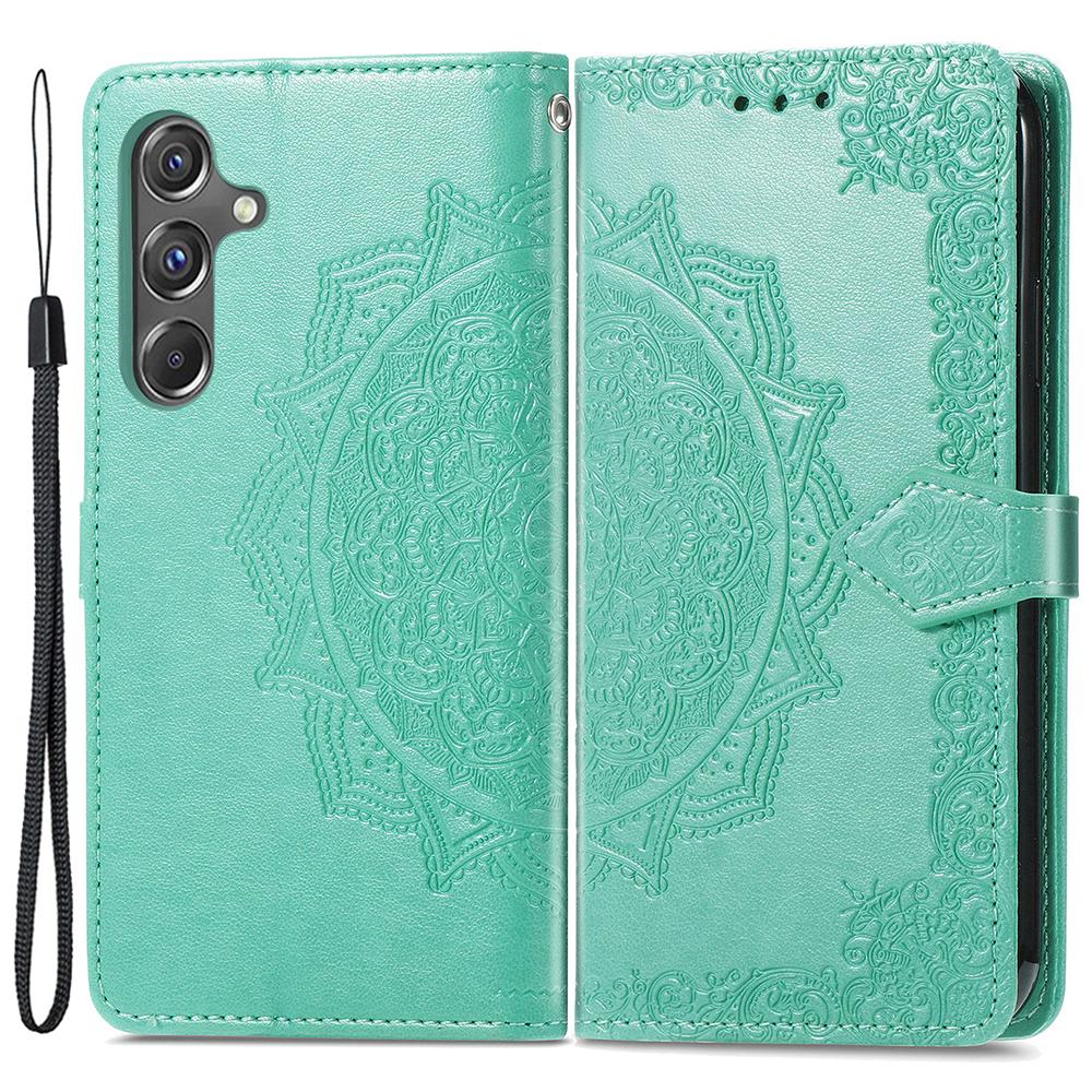 For Samsung Galaxy A15 4G/A15 5G Case Leather Embossed Mandala Pattern Phone Cover