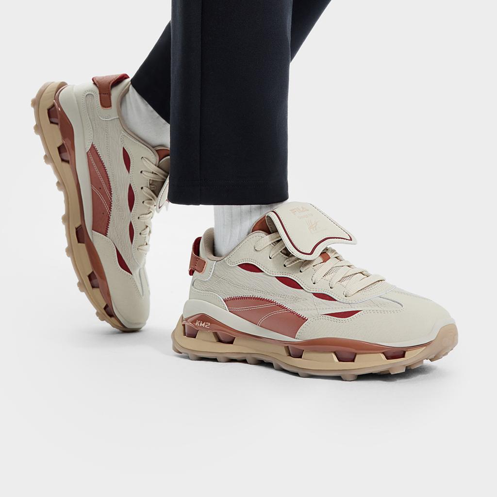 Fila KM2 CNY Модные Трендовые Удобные Универсальные Низкие Повседневные Кроссовки Мужские кроссовки Белый Оранжевый F12M513105FWA