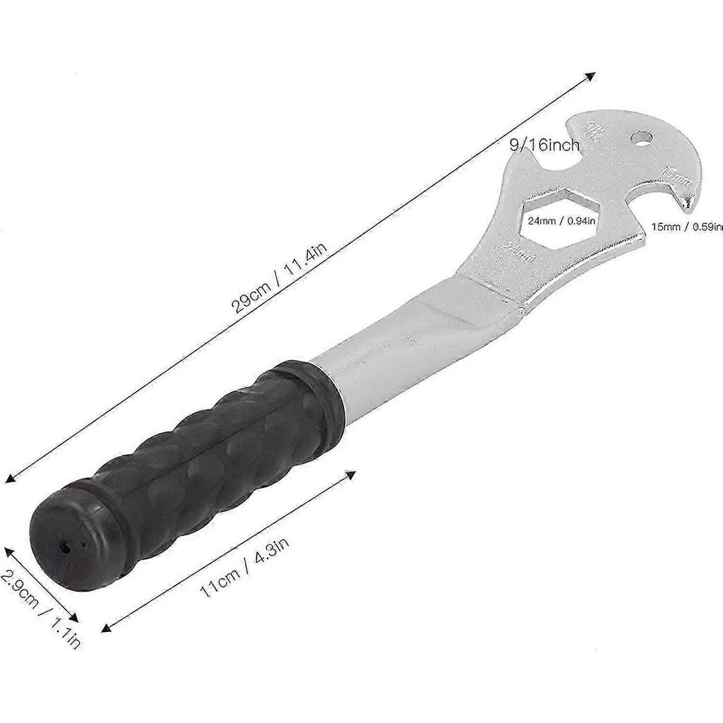 Bike Pedal Wrench, 15/24mm Wrench Tool Pedal Removal and Installation Tool for Mountain Bike, Professional Bike Repair Tool