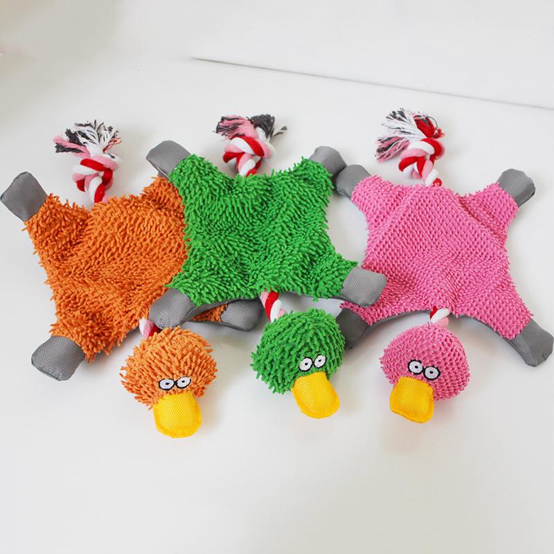 Интерактивные игрушки для дрессировки домашних животных, игрушки для жевания и со скучными звуками для собак, игрушки для развлечения кошек, товары для животных, уточка-швабра из хлопковой веревки