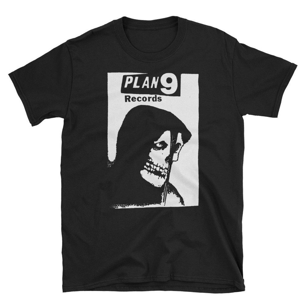 Plan 9 records T shirt, Misfits, Samhain, Danzig, Black Flag, Circle Jerks, Bad Brains, Germs, Punk, Goth, Deathrock