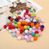 100 шт./лот макарон помпон пушистый шар 10 мм цветной плюшевый шар ручная работа ремесло сделай сам декор игрушка повязка на голову материал аксессуары