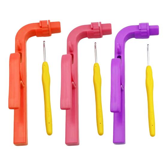 1 набор держатель для вязания крючком для начинающих помощник для вязания крючком 3 в 1 регулятор натяжения пряжи для вязания крючком направляющая для пряжи облегчить усталость рук боль подарок для вязальщиков крючком вязальщиков