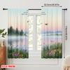 2pcs 2D Flat Printing Curtain Set Your Minds Above Nature 100% Polyester Without Electricity Birthday Party Use for Holiday
