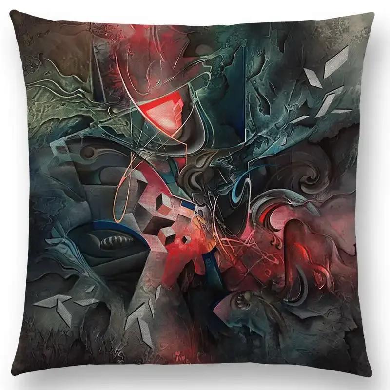 Новая d напечатанная великолепная абстрактная картина скульптура таинственный узор фантастическая наволочка для дивана наволочка для подушки
