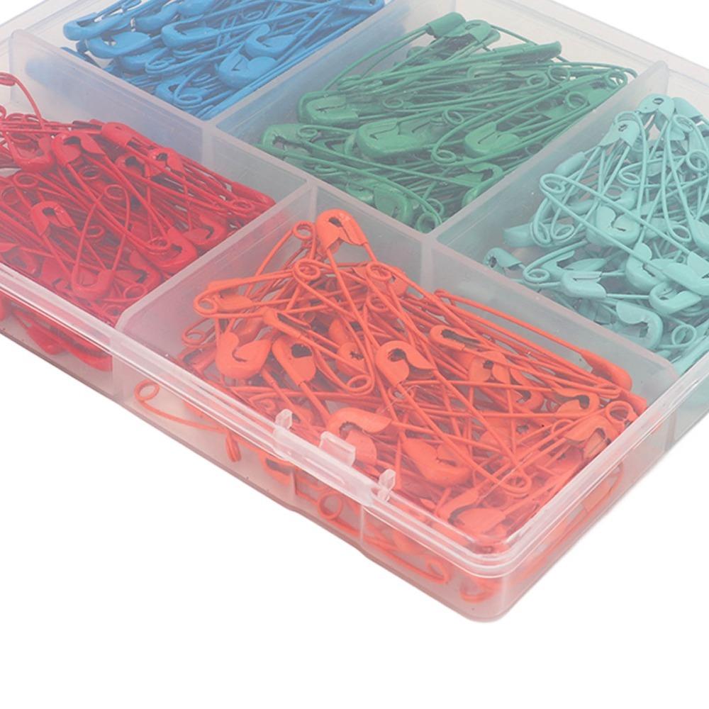 325Pcs 5 different colors 4 Sizes Assorted Safety Pins Daily clothing, scarf and brooch matching