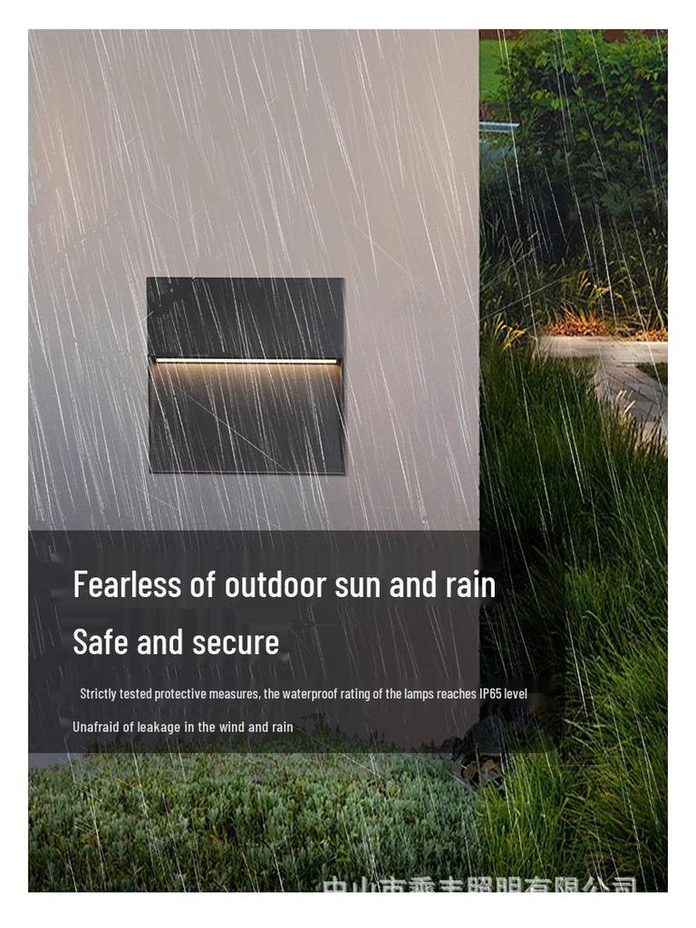 Водонепроницаемый светодиодный светильник для ступеней для наружных пандусов и углов, литой алюминиевый плинтусный светильник