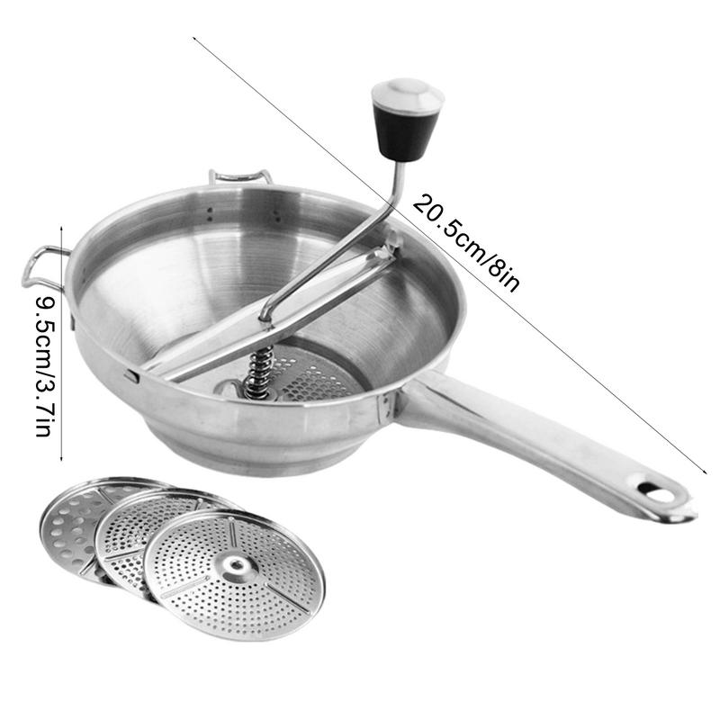 Пресс для картофеля из нержавеющей стали  Ручная картофелемялка  С ручкой Машина для приготовления томатного соуса Соковыжималка для фруктов Лимонодавилка инструменты