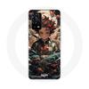 Чехол для Oppo A55 4G - Maniacase - Demon Slayer Танджиро - Мягкий - Черный - Аниме
