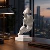 Золотая Черная Белая Фигурка Абстрактная Безликая Скульптура, Современная Минималистичная Статуэтка Молчания из Смолы, Роскошная Светлая Фигура Декор для Дома и Офиса