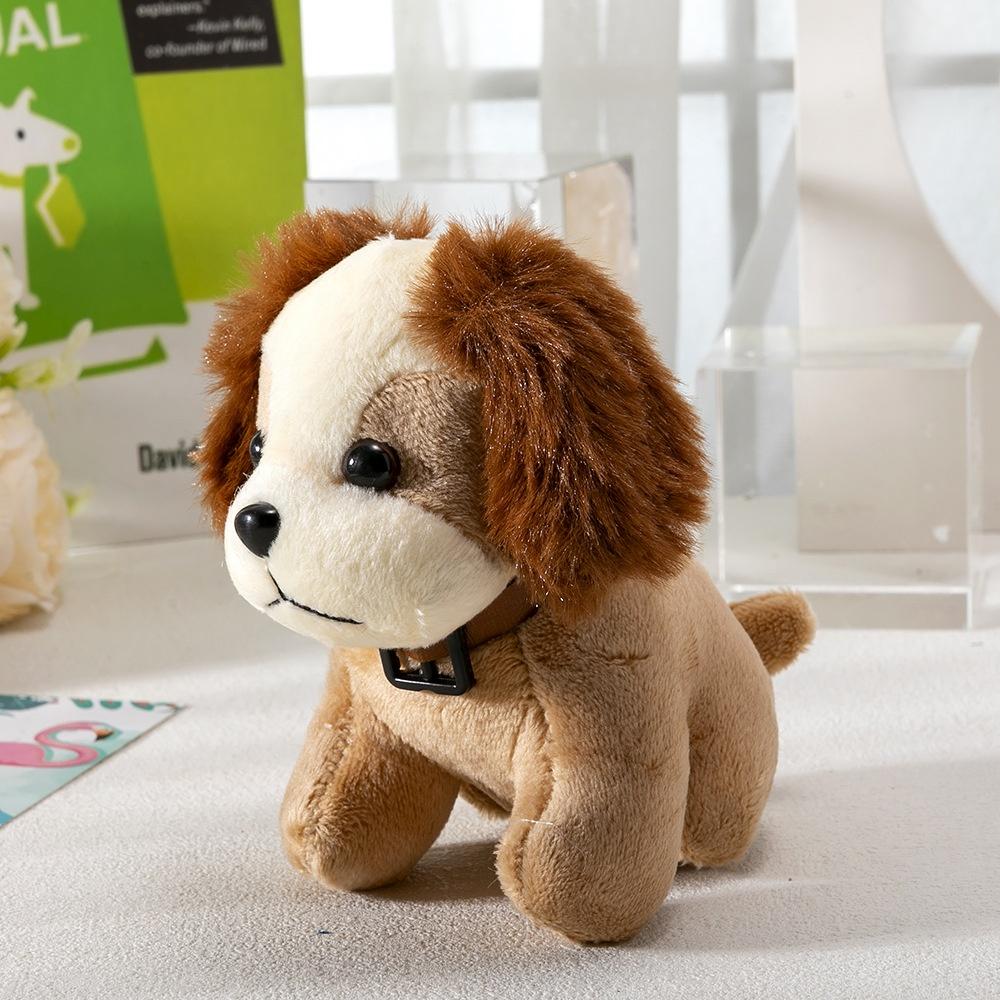 Songshan Toy Cute Polyester Stuffed Animal Doll Puppy 13cm Small Dog Plush Key Chain Schoolbag Pendant Toy Gift