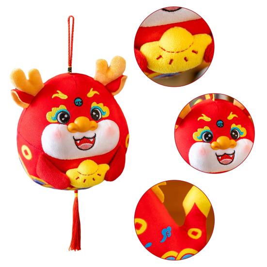 3D Chinese Dragon Hanging Decoration Golden Ingot 2024 Year of The Dragon New Year Cartoon Dragon Ornament Pendant Home Decor Spring Festival Gift