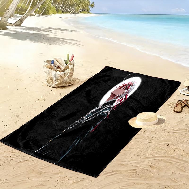 Vibrant Anime Spirit beach towel Beach towel for vacation photos soft seaside Absorbent bath towel Outdoor pool towel Outdoor picnic beach mat beach