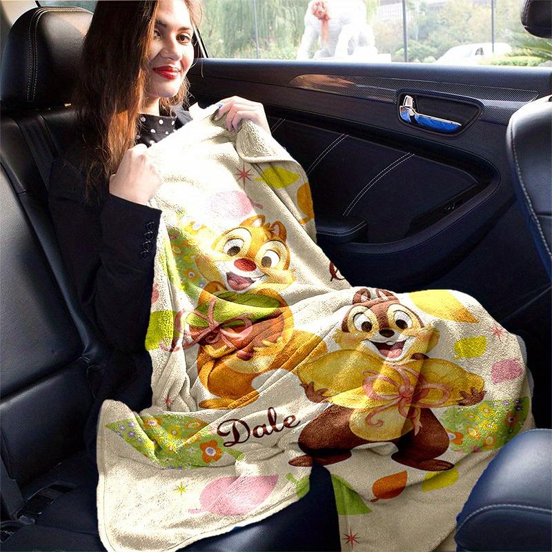 1 шт., Плед Disney Чип и Дейл Мягкий и Уютный Подарок для Друзей Идеально для Кровати, Дивана, Путешествий, Кемпинга, Автомобиля, Пляжа, Офисного Сна Идеально