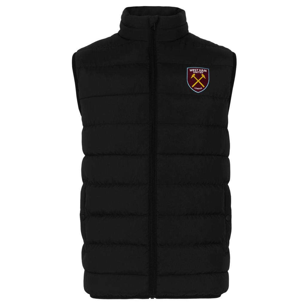 West Ham United FC Mens Crest Padded Gilet