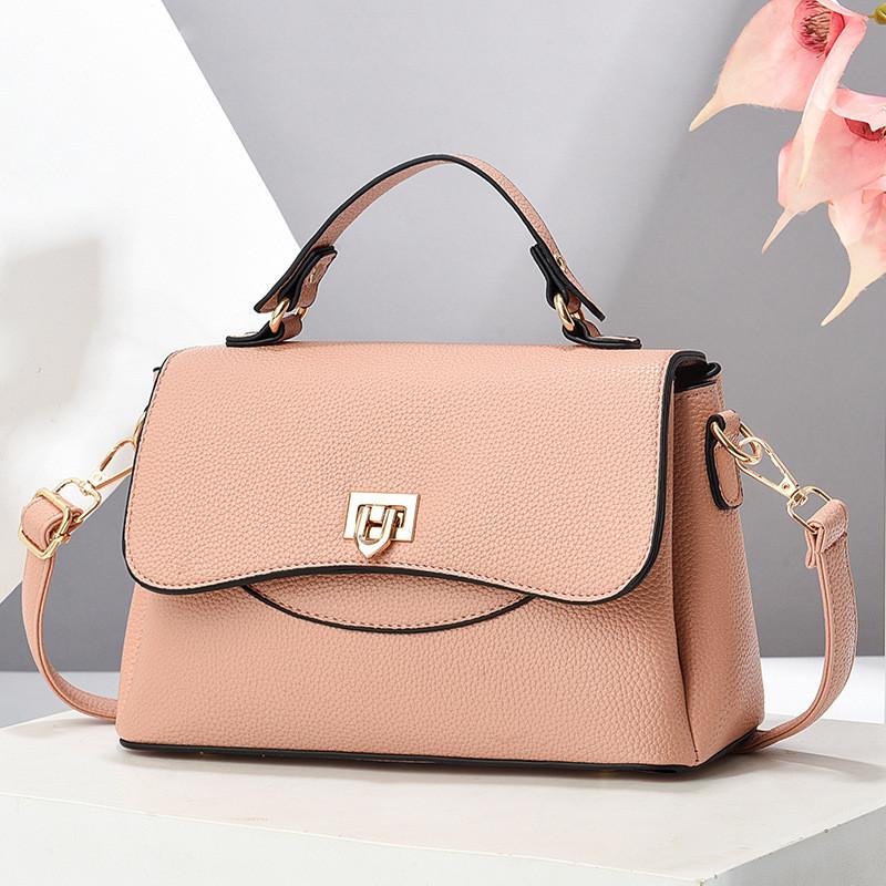 Stylish Pu Mini Square Shoulder Bag For Women With Trendy Crossbody Design In Black Pink And Khaki