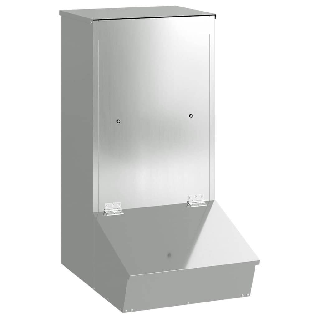 Pig Feeder Silver 55 x 38 x 76 cm Galvanized Steel
