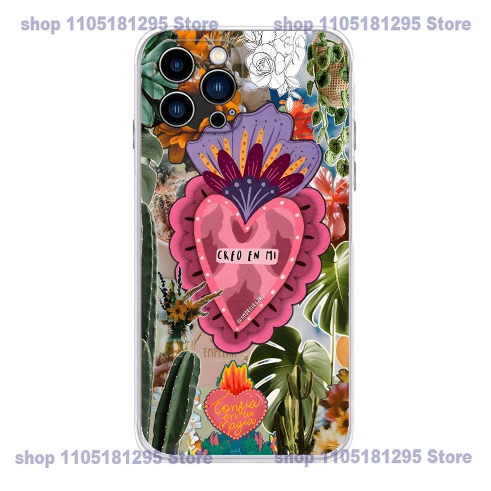 Модный Чехол для Телефона F-FridaS-S K-Kahlo Для iPhone 17,16,15,14,13,12,11 Plus,Pro,Max,XR,Plus,E,Mini Прозрачный Мягкий Чехол