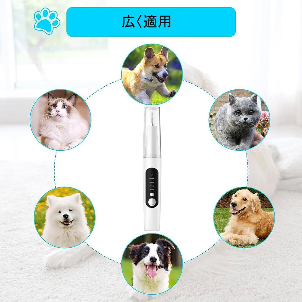 BOJNGEWIN Ultrasonic Teeth Dog USB 5 Adjustable LED Cleaning IPX6 for Cats and Dogs Cleaner, Toothbrush, Rechargeable, Modes, Built-in Lighting, Kit,