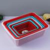 Rectangular Plastic Washing and Draining Basket Set
