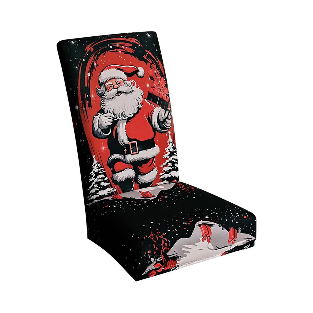Рождественские чехлы на стулья, Высокоэластичные Съемные Моющиеся Чехлы-протекторы для сидений стульев Для Рождественского украшения Декор на Рождественскую тематику