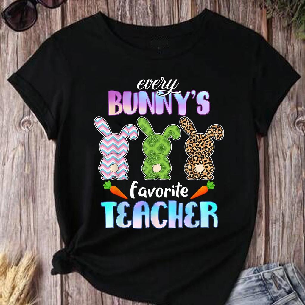 Every Bunny's Favorite Teacher Shirt, Easter Day Tee 2026, Cute Easter Bunny Tee