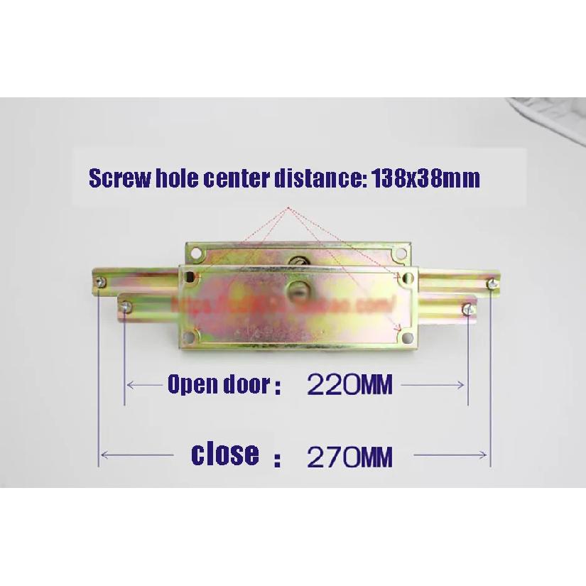 Universal Rolling Shutter Door Anti-theft Door Lock Middle Or Bottom Household Safety Belt Key Solid Square Tongue Internal Lock