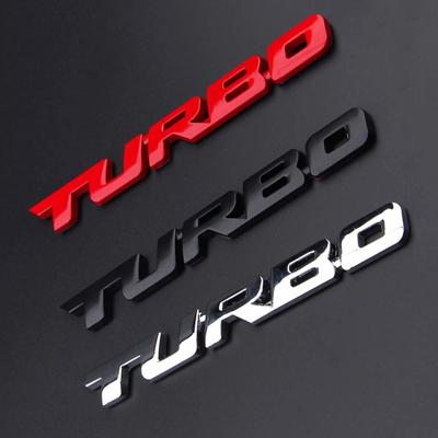 Металлическая наклейка с логотипом Turbo для стайлинга автомобиля, украшение и наклейки для всего кузова, внешняя надпись, эмблема на задний багажник для мотоциклетных гонок