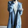 Women Winter Sweater Coat Knitted Thick Hooded Long Sleeve Mid-calf Length Loose Cardiagn Open Stitch Solid Color Soft Oversized Midi Autumn Jacket