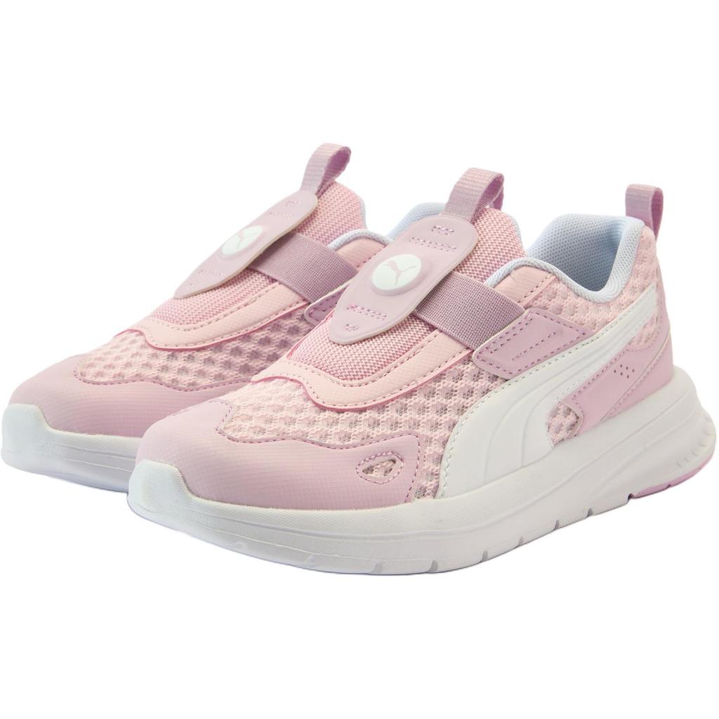Puma Evolve Run Comfortable Versatile Durable Low-Top Running Shoes Kids Sneakers Light-Pink White Light-Purple 403242-01