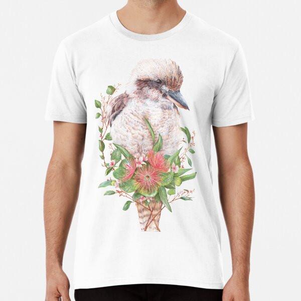 Australian Kookaburra || Floral Bird TShirt Made in Australia Unisex T-Shirt