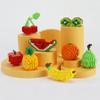 DIY фрукты мини-строительные блоки яблоко банан вишня 3D модель украшения дома детские развивающие игрушки в сборе подарки для мальчиков и девочек