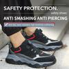 Rotary Buckle Work Boots Safety Steel Toe Men Breathable Safety Shoes  Indestructible Puncture-Proof Hiking Work Sneakers