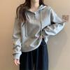 Hoodie Women's Spring and Autumn Thin Loose Versatile Long Sleeve with Hoodie Top Coat