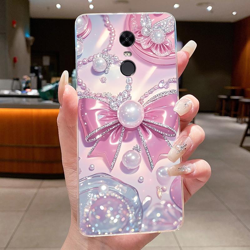 For Xiaomi Redmi 5 Plus Case For Redmi 5 Casing Clear Luxury Butterfly Flower Soft TPU Silicone Cover Transparent Phone Case