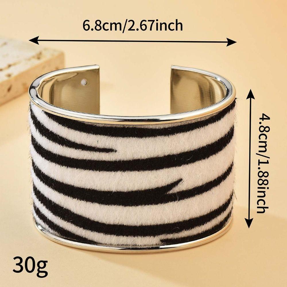 Европейский американский стиль широкий флокированный открытый браслет в стиле меньшинства преувеличенное украшение браслета