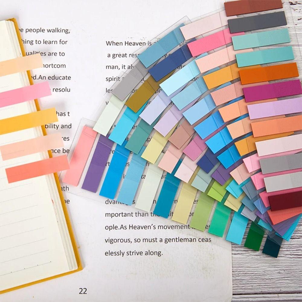 Morandi Color Sticky Notes PET Material Index Tabs Convenience Sticker Index Sticker Notes Taking