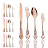 16 шт. королевский набор столовых приборов из нержавеющей стали, золотая посуда, посуда для западной еды, нож для стейка, кофейная ложка, вилка для фруктов, столовые приборы