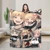 Фланелевые пледы с узором-трибьютом Химико Тоги, Манга-пледы Boku No My Hero Academia для кровати, офиса, теплое одеяло,